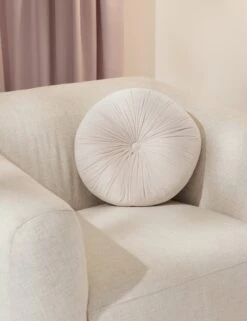 Monroe Velvet Round Pillow -Home Furnishings 20210120 soft deco product lifestyle1515 site crop 142bd813 08de 4cd3 9bf3 b6c2deea54d9