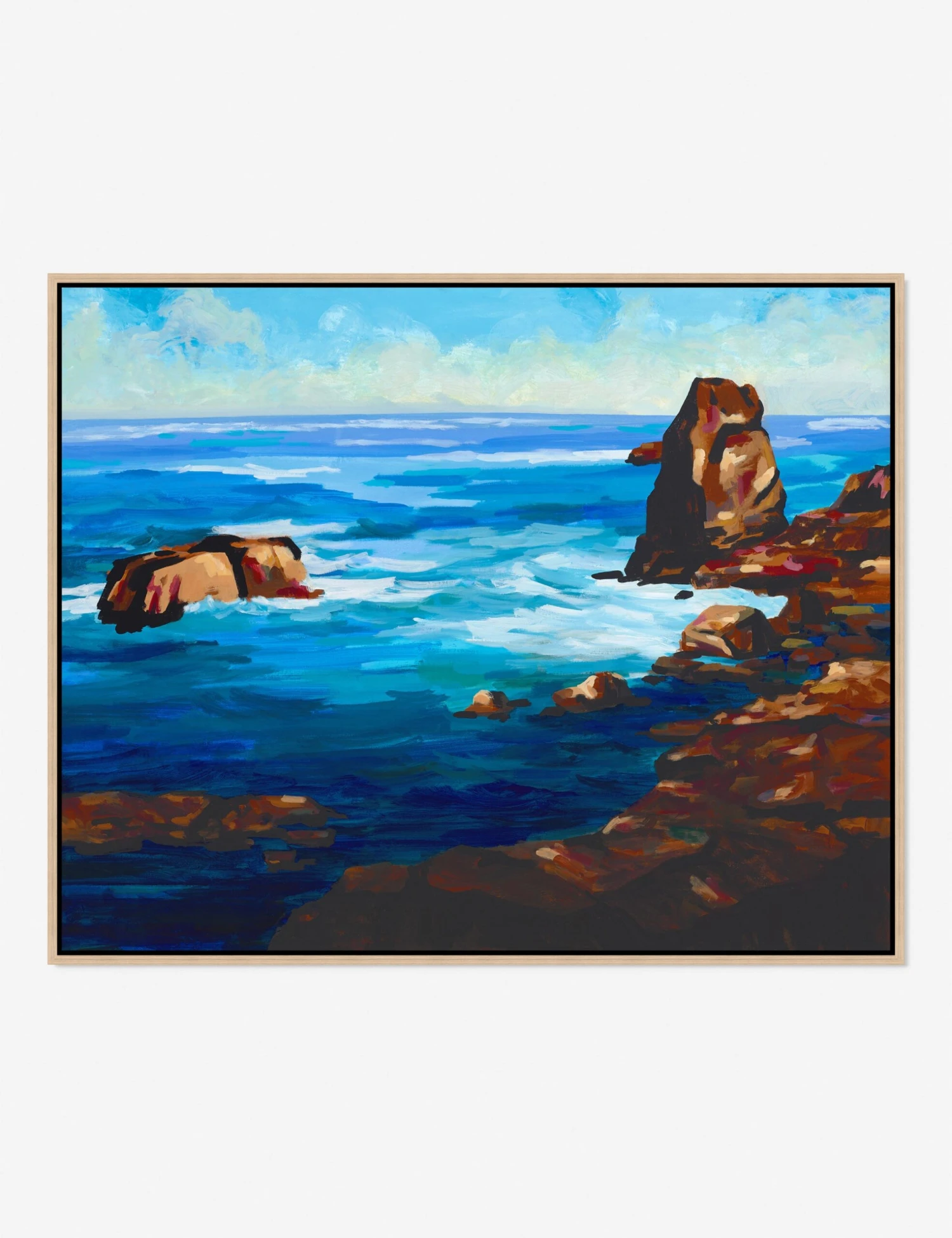 Blue Seascape Wall Art By Sara Brown 1 Blue Seascape Wall Art By Sara Brown