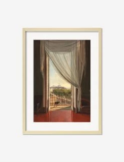 A View Of Naples Through A Window Print By Franz Ludwig Catel -Home Furnishings AViewofNaplesthroughWindowNaturalmatted
