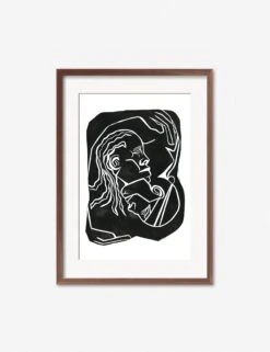 Hold Print By Adrian Brandon -Home Furnishings AdrianHoldWalnutFrame