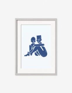 Pair Print By Adrian Brandon -Home Furnishings AdrianPairSilverFrame