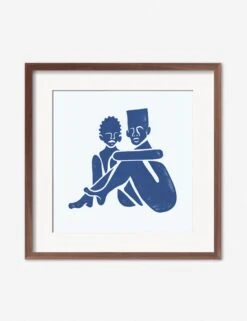 Pair (Square) Print By Adrian Brandon -Home Furnishings AdrianPairSquareWalnutFrame