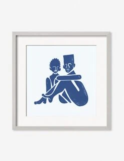 Pair (Square) Print By Adrian Brandon -Home Furnishings AdrianPairSquaresilverFrame