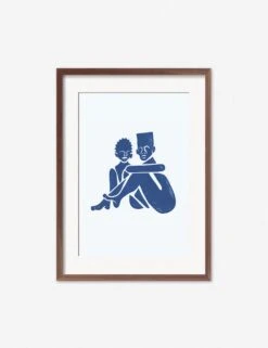 Pair Print By Adrian Brandon -Home Furnishings AdrianPairWalnutFrame