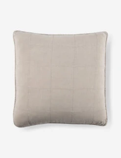 Antwerp Large Quilted Euro Sham By Pom Pom At Home -Home Furnishings AntwerpSham NaturalNEW