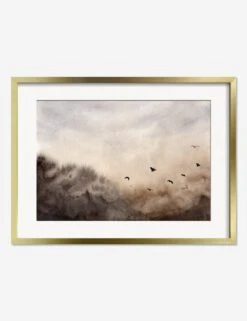 Bird Landscape Print By Renata Tot IveziÄ‡ -Home Furnishings BirdLandscapeGoldFrame