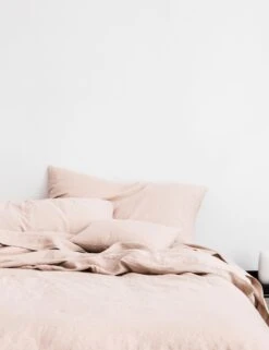 European Flax Linen Duvet Cover By Cultiver -Home Furnishings CULTIVER Bed Blush 856f28d2 7166 4fde a87a 880181bd39f5