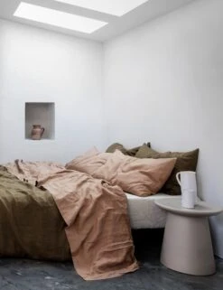 European Flax Linen Fitted Sheet By Cultiver -Home Furnishings CULTIVER Fitted Sheet Natural