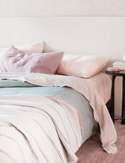 Linen Bedding, Flat Sheet By Cultiver -Home Furnishings CULTIVER Flat Sheet Blush