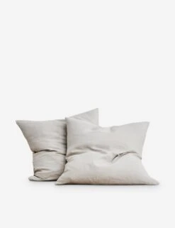 European Flax Linen Euro Pillowcases (Set Of 2) By Cultiver 24 European Flax Linen Euro Pillowcases (Set Of 2) By Cultiver -Home Furnishings CULTIVER Smoke Gray Euro