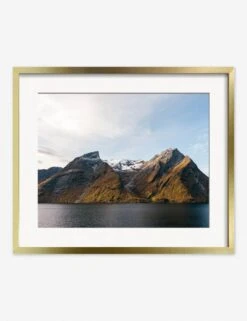 Fjords Photography Print By Carley Rudd -Home Furnishings CarleyRuddFjordsGoldFramedPrint