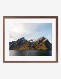 Fjords Photography Print By Carley Rudd -Home Furnishings CarleyRuddFjordsWalnutFramedPrint