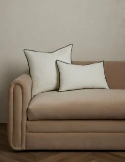 Carys Contrast Linen Pillow -Home Furnishings CarysContrastLinenPillowSiblings ivory black Studio Lifestyle3