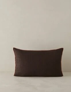 Carys Contrast Linen Pillow -Home Furnishings CarysContrastLinenPillow Chocolate Brick Lumbar A0656772 4578 Product