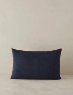 Carys Contrast Linen Pillow -Home Furnishings CarysContrastLinenPillow Indigo Brick Lumbar A0656774 4581 Product