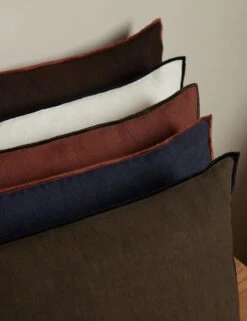 Carys Contrast Linen Pillow -Home Furnishings CarysPillowGroupshot Studio Lifestyle15