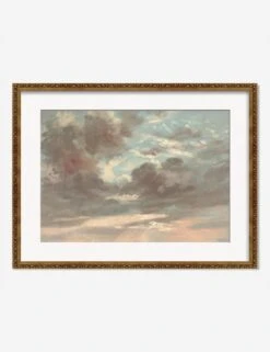 Cloud Study, Stormy Sunset Print By John Constable -Home Furnishings CloudStudyStormySunsetBronzeGoldMatted