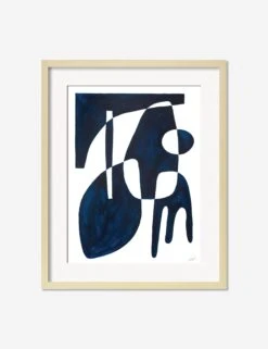 Contrasts Blue Print By Jan SkÃ¡celÃ­k -Home Furnishings ContrastsBlueNaturalFrame