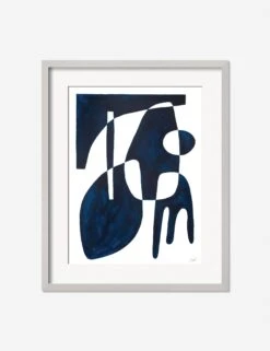 Contrasts Blue Print By Jan SkÃ¡celÃ­k -Home Furnishings ContrastsBlueSilverFrame