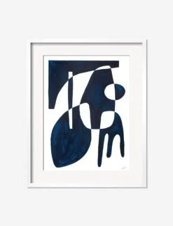 Contrasts Blue Print By Jan SkÃ¡celÃ­k -Home Furnishings ContrastsBlueWhiteFrame