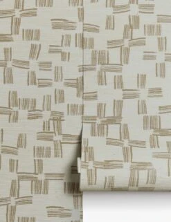 Crossmarks Grasscloth Wallpaper By Élan Byrd