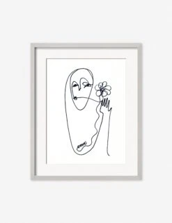 Flower Print By Damienne Merlina -Home Furnishings DamienneMerlinaFlowerSilverFrame