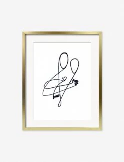 Love Print By Damienne Merlina -Home Furnishings DamienneMerlinaLoveGoldFrame
