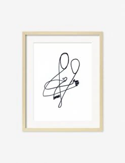 Love Print By Damienne Merlina -Home Furnishings DamienneMerlinaLoveNaturalFrame