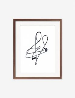 Love Print By Damienne Merlina -Home Furnishings DamienneMerlinaLoveWalnutFrame