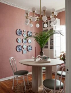 Grasscloth Solid Wallpaper By Sarah Sherman Samuel -Home Furnishings DiningRoom 8037 SITECROP