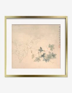 Flower Study 1 Print By Yun Bing 14 Flower Study 1 Print By Yun Bing -Home Furnishings FlowerStudy 1GoldMatted