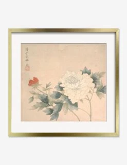 Flower Study 2 Print By Yun Bing 13 Flower Study 2 Print By Yun Bing -Home Furnishings FlowerStudy 2GoldMatted