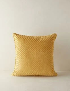 Hi-Lo Checker Velvet Pillow By Sarah Sherman Samuel -Home Furnishings Hi LoCheckerPillow GoldenrodbySarahShermanSamuel A0655790B1049 Product