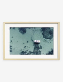 Aerial Ocean Bliss Photography Print By Ingrid Beddoes -Home Furnishings IngridAerialOceanBlissNaturalFrame