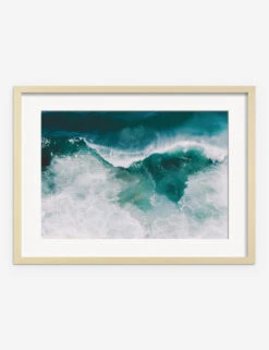 Crashing Waves Photography Print By Ingrid Beddoes -Home Furnishings IngridCrashingWavesNaturalframe