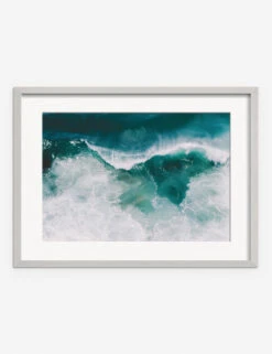 Crashing Waves Photography Print By Ingrid Beddoes -Home Furnishings IngridCrashingWavesSilverframe