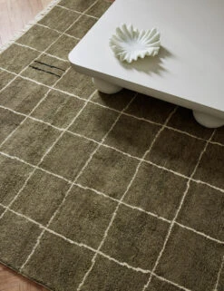 Irregular Grid Rug By Sarah Sherman Samuel -Home Furnishings IrregularGridRug Khaki 9761