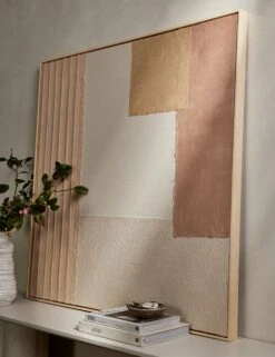 Patchwork Blush Wall Art By Visual Contrast -Home Furnishings L0470482 TexturedPaper Blush StuidoLifestyle 16577