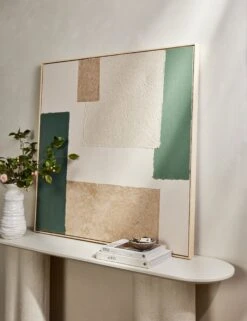 Patchwork Green Wall Art By Visual Contrast -Home Furnishings L0470483 TexturedPaper Green StuidoLifestyle 3