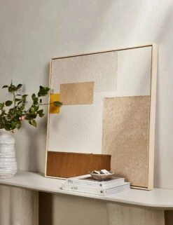 Patchwork Copper + Yellow Wall Art By Visual Contrast -Home Furnishings L0470484 TexturedPaper Copper StuidoLifestyle 3
