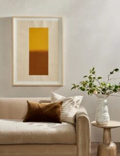 Gradient Silkscreen Wall Art By Visual Contrast -Home Furnishings L0470494 Gradient4 copper ochre StuidoLifestyle EDITED