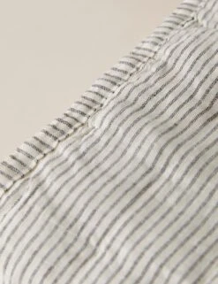 Lammin Linen Quilted Coverlet By Sarah Sherman Samuel -Home Furnishings LamminLinenCoverlet Black Ivory Queen Full A0656729 011 Product