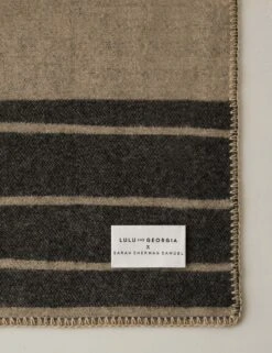 Checkered Wool Throw By Sarah Sherman Samuel -Home Furnishings Lulu and Georgia CheckeredThrowbySarahShermanSamuel Black Beige A0656785 151 Product
