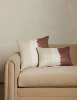 Event Horizon Silk Pillow By James Perkins 24 Event Horizon Silk Pillow By James Perkins -Home Furnishings Lulu and Georgia EventHorizonPillowSiblingShot RedClay 179 Product 1