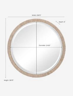 Tahiti Round Mirror -Home Furnishings MIR 21413 09668 dims