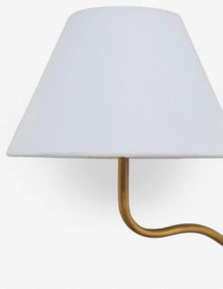 Magdalene Double Sconce -Home Furnishings MagdaleneDoubleSconceBrass WhiteShade 0020