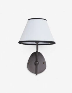 Magdalene Single Sconce -Home Furnishings MagdaleneSconceBronze BlackRimShade 0021