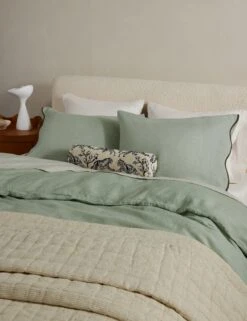 Essie Hemp Duvet Cover By Sarah Sherman Samuel -Home Furnishings OteliaHempDuvet Lichen Queen Full A0656696 4 Product