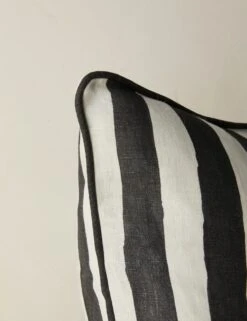 Painterly Stripe Linen Pillow By Sarah Sherman Samuel -Home Furnishings PainterlyStripeLinenPillow BlackandIvorybySarahShermanSamuel A0656005B1080 Product