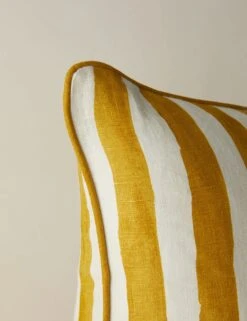 Painterly Stripe Linen Pillow By Sarah Sherman Samuel -Home Furnishings PainterlyStripeLinenPillow GoldenrodandIvorybySarahShermanSamuel A0656006B1072 Product